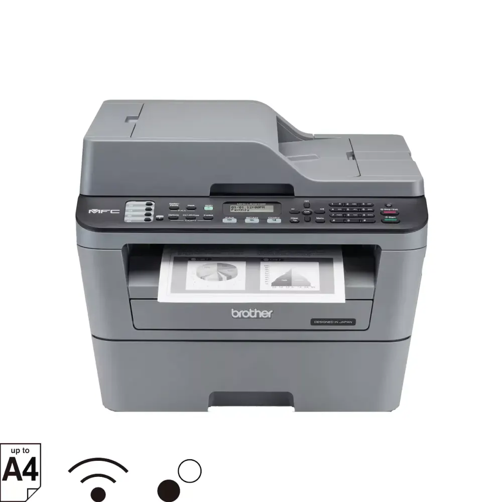 Brother MFC-L2701DW Multi-Function Mono Laser Printer with Fax (WiFi, Duplex, ADF)