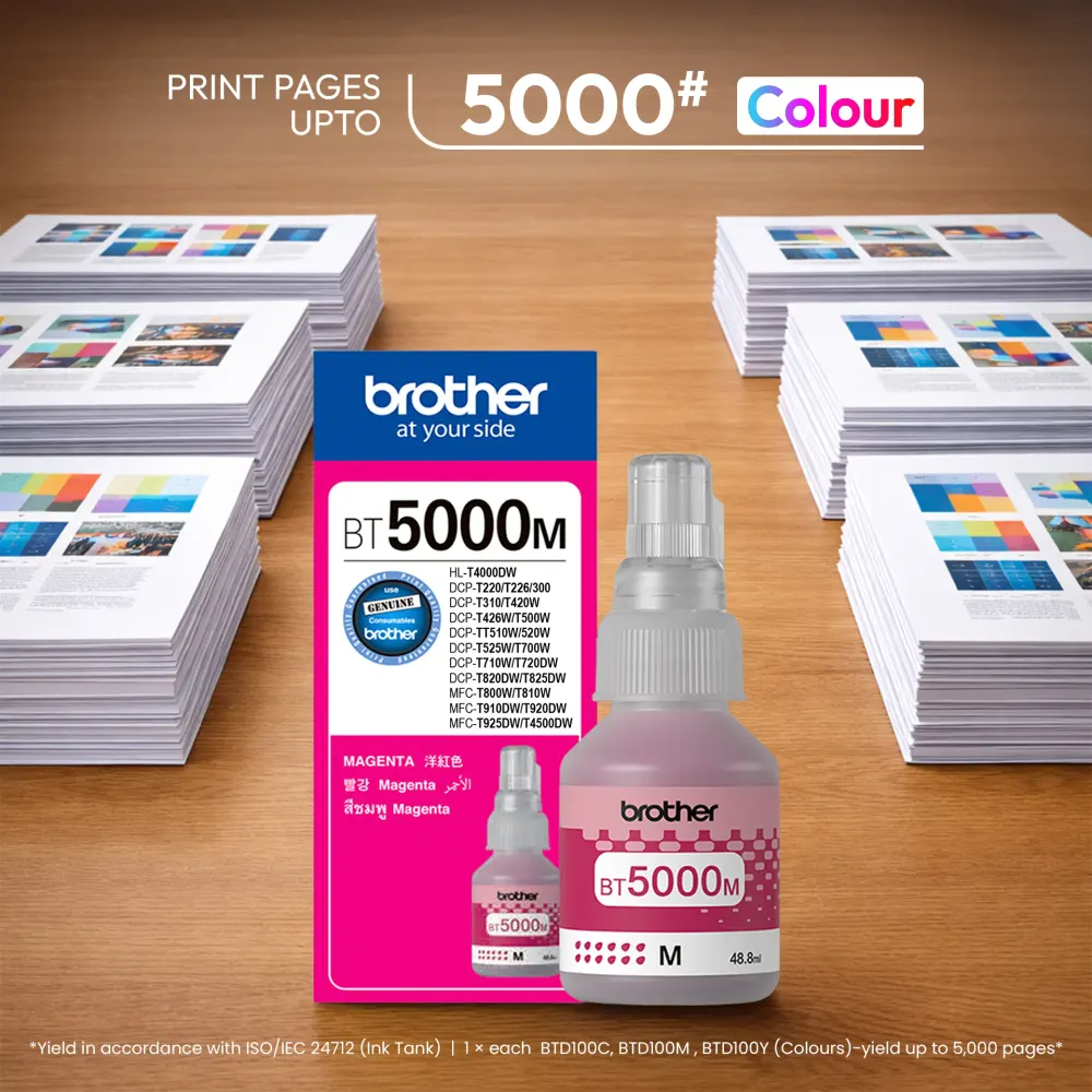Brother BT5000M Genuine Magenta Ink Bottle – image 2