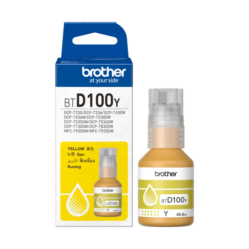 Brother BTD100Y Genuine Yellow Ink Bottle