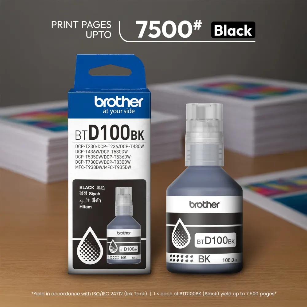 Brother BTD100BK Genuine Black Ink Bottle – image 2