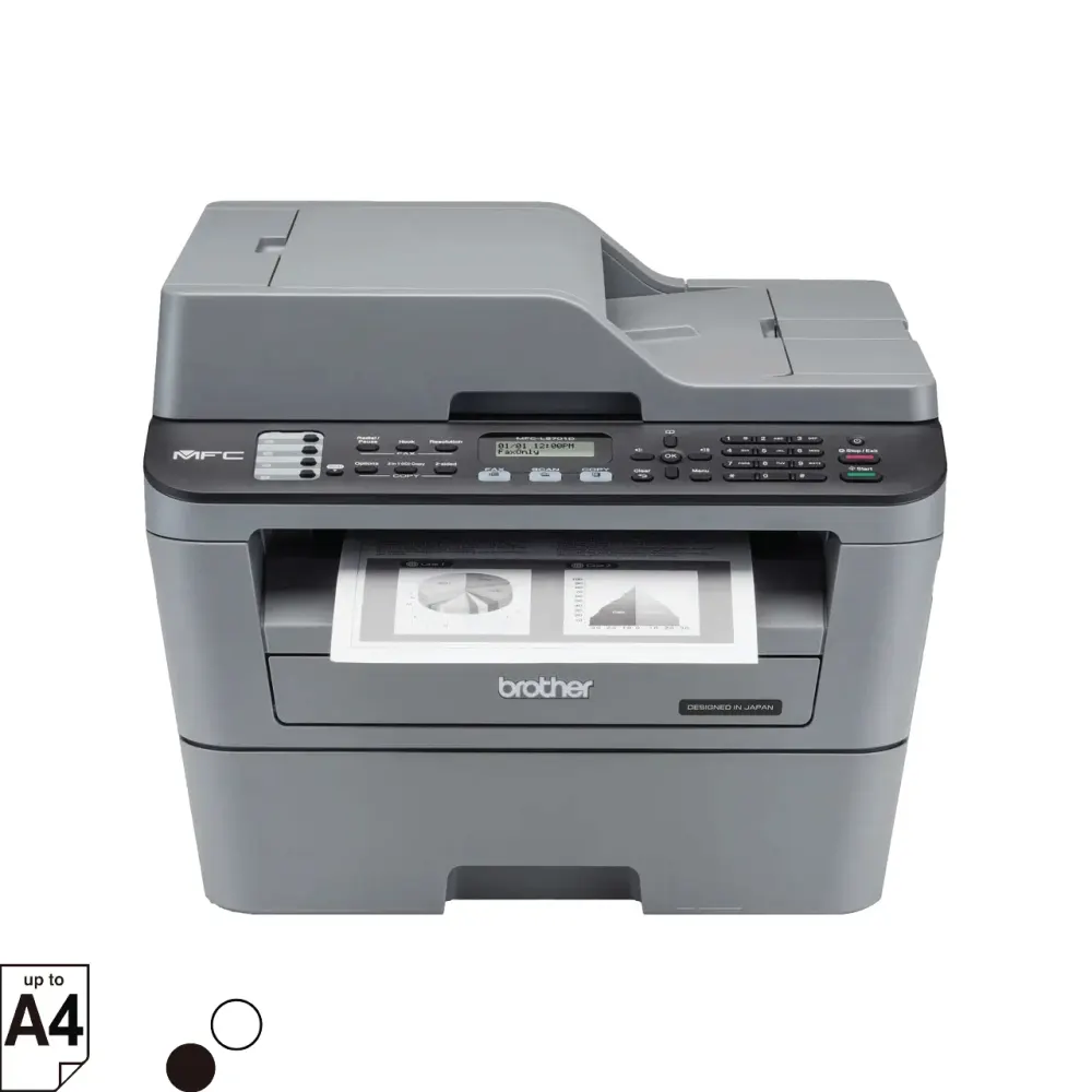 Brother MFC-L2701D Multi-Function Mono Laser Printer with Fax (Duplex, ADF)