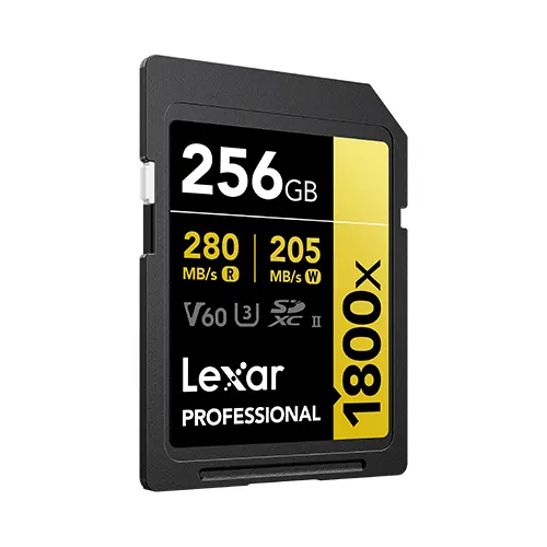 Lexar Professional 1800x SDXC UHS-II Card GOLD Series 256GB – image 2