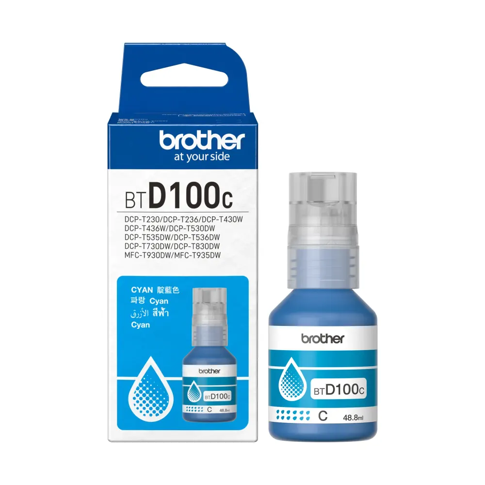 Brother BTD100C Genuine Cyan Ink Bottle